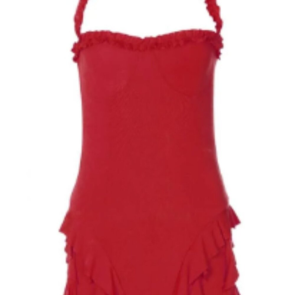 Women's Sexy Neck Sleeveless Irregular Dress - Backpack Design, Flowy Hem